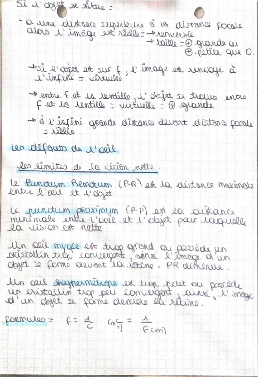 куйдил
L'oeil et
Schéma de l'oeil :
chinic ses défau
CORnée
cristallin
pupille
هندد
retine
nerf
optique
La formation d'une image
def = dans 