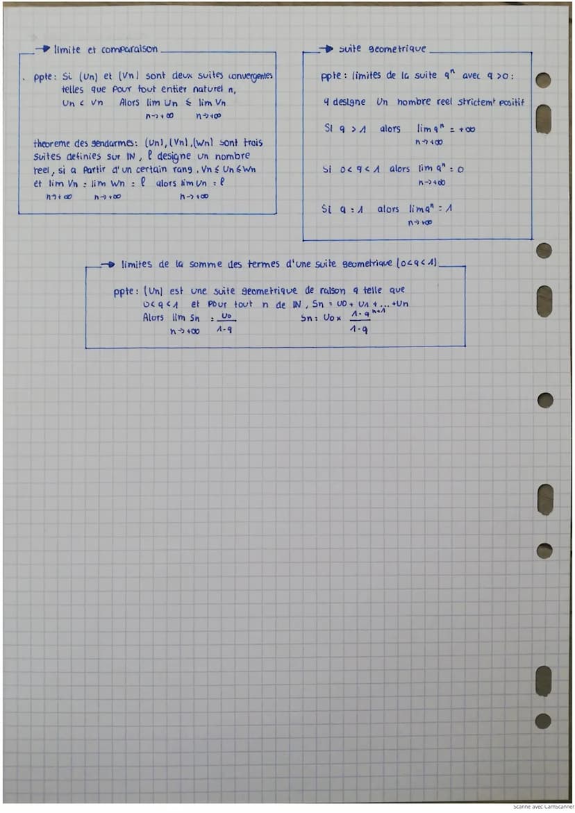 Chapitre 1
Suites numériques
Limite d'une suite
→suite définie par une formule explicite
• def: c'est donner l'expression un en fonction
de 