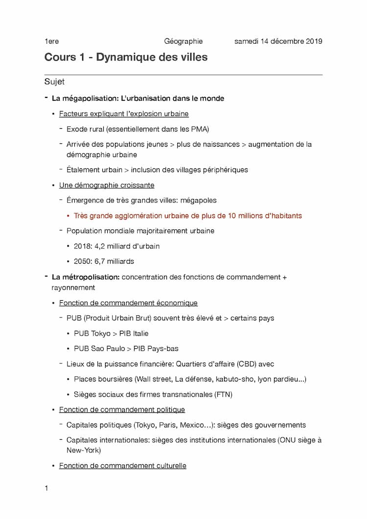 Know Cours 1.1 - Métropolisation  thumbnail