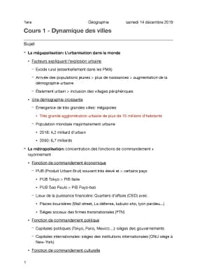 Know Cours 1.1 - Métropolisation  thumbnail