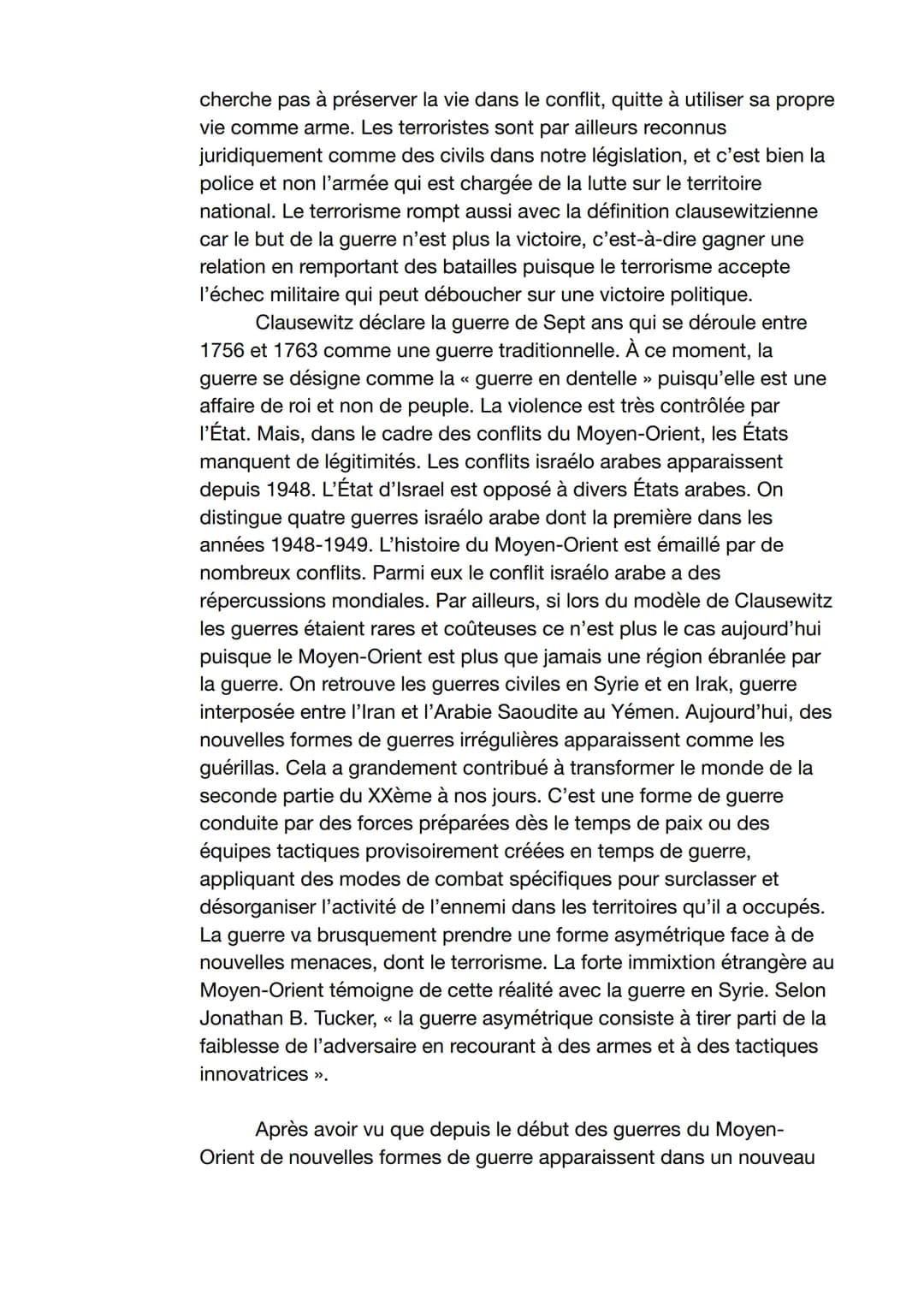 Les guerres du Moyen-Orient obéissent-elles au « modèle de
Clausewitz » ?
La guerre est une question complexe car tous les affrontements
ne 