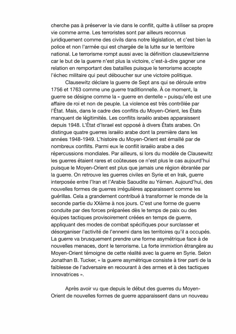 Les guerres du Moyen-Orient obéissent-elles au « modèle de
Clausewitz » ?
La guerre est une question complexe car tous les affrontements
ne 