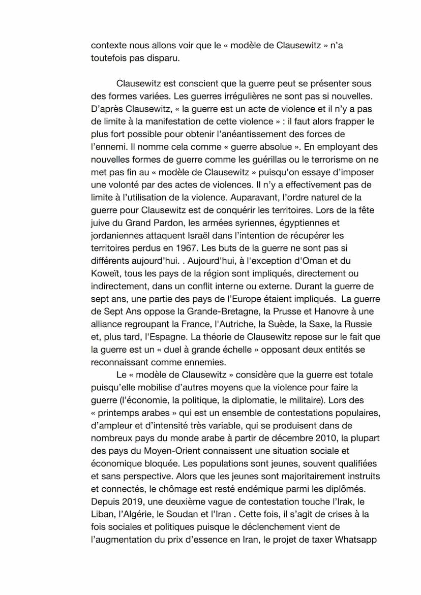 Les guerres du Moyen-Orient obéissent-elles au « modèle de
Clausewitz » ?
La guerre est une question complexe car tous les affrontements
ne 