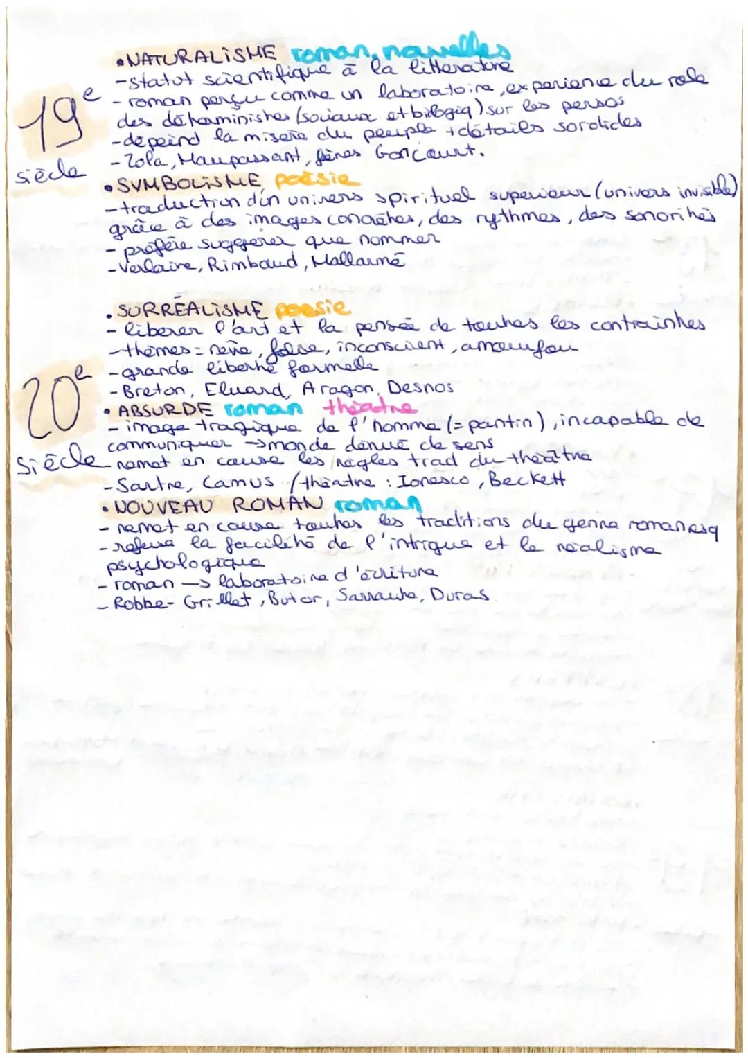 mouvements

literaires

• HUMANISME litterature d'idee
- place l'homme cun centre de leur neflexion/homme
e capable de progrès répanouisseme