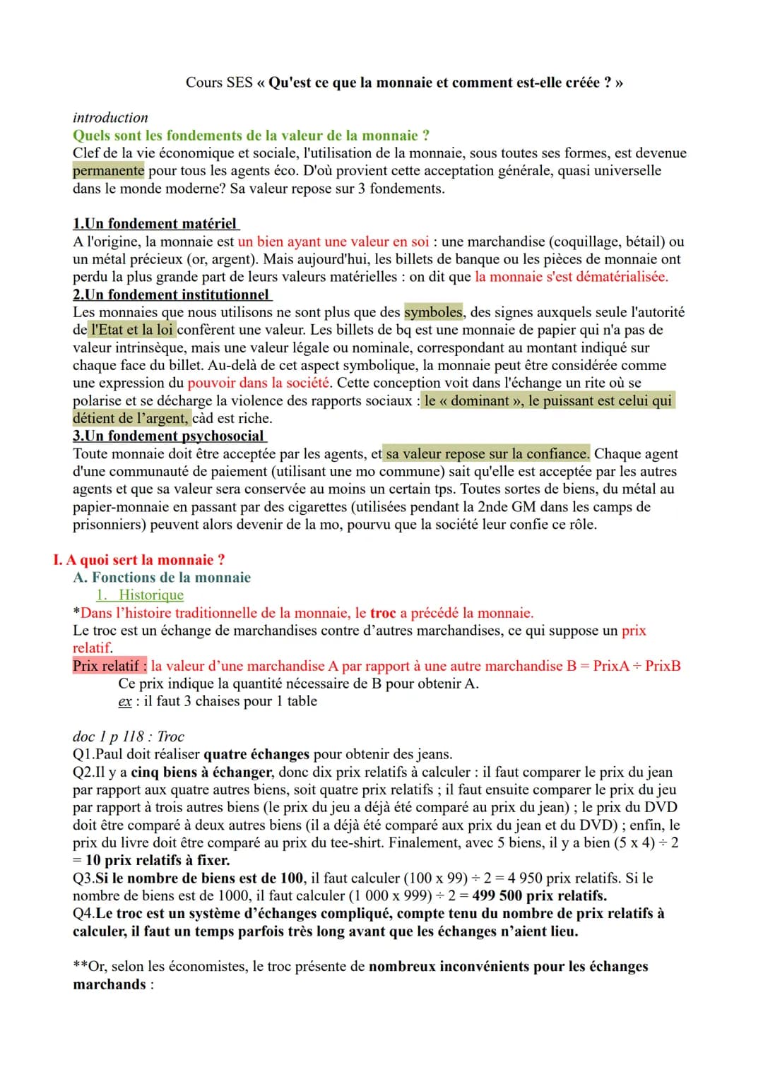 
<h2 id="introduction">Introduction</h2>
<p>La monnaie est un élément essentiel de la vie économique et sociale. Elle est utilisée de façon 