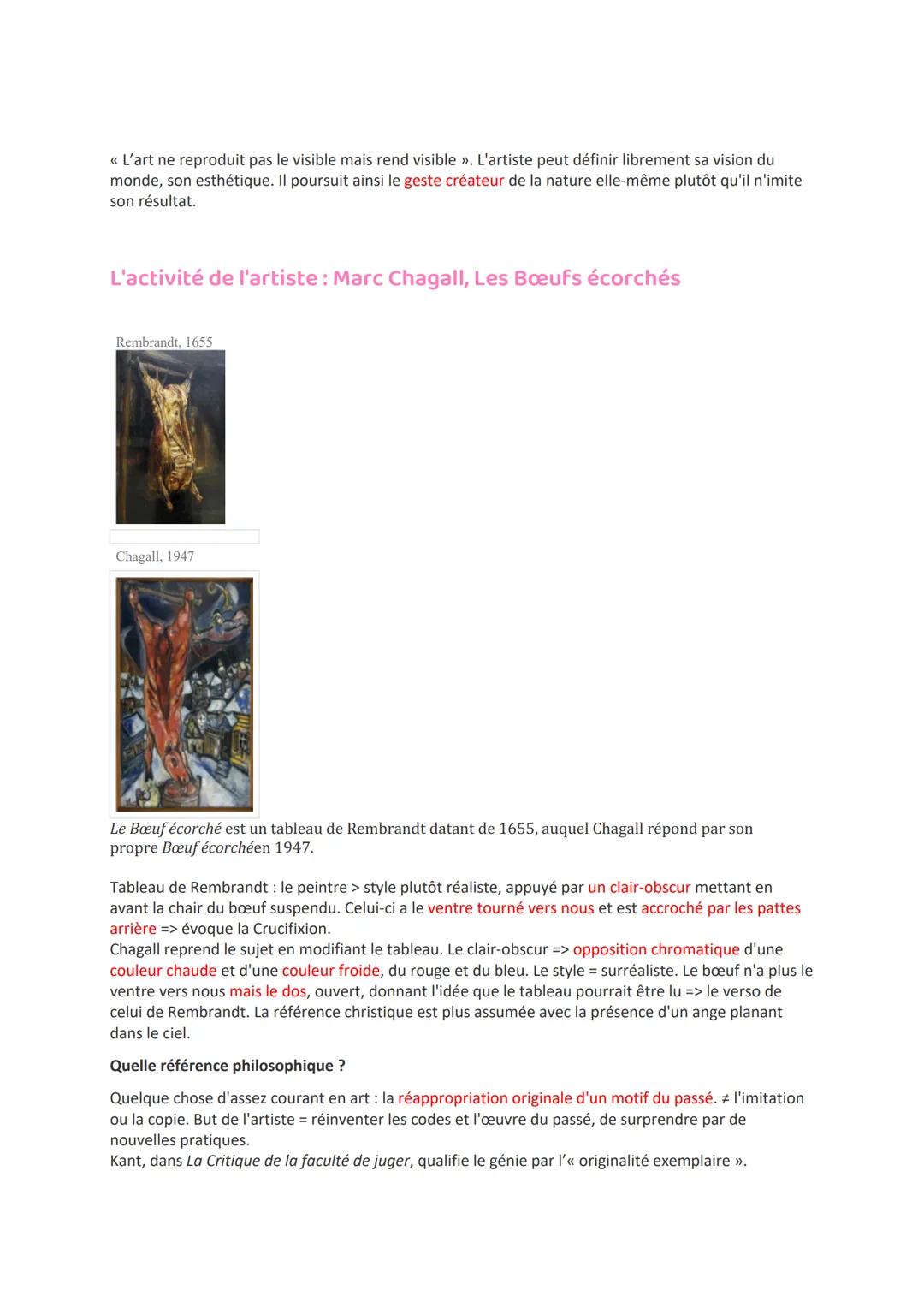 # L'art

<< L'art est ce qui rend la vie plus intéressante que l'art. >> paradoxe que l'artiste Robert
Filliou => sa définition de l'art: à 