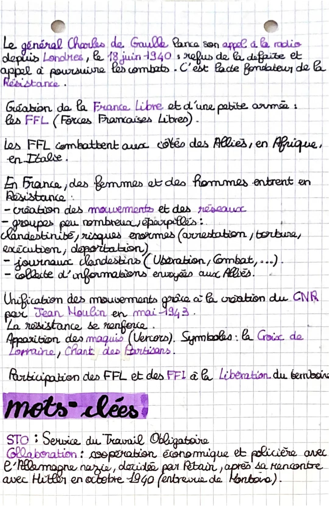 history •
LA FRANCE PENDANT SECONDE GUERRE MONDIALE
idéer clées i
Mai Juin 1940: défaite militaire, armée desorganisée,
fuite des cils...: R