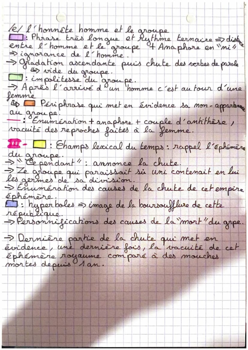 Les Caractères
*La Ville, 4*
I Introduction: To
theme Comment et en quoi cette descript)
Element perturbateur
iturbateur / analytique d'un p