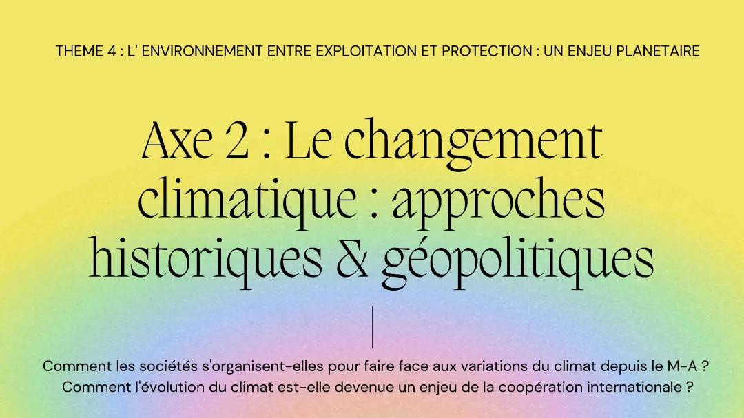 Qu'est-ce Que l'Environnement HGGSP Terminale : Axe 2