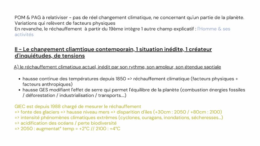 THEME 4: L' ENVIRONNEMENT ENTRE EXPLOITATION ET PROTECTION : UN ENJEU PLANETAIRE
Axe 2 : Le changement
climatique : approches
historiques & 