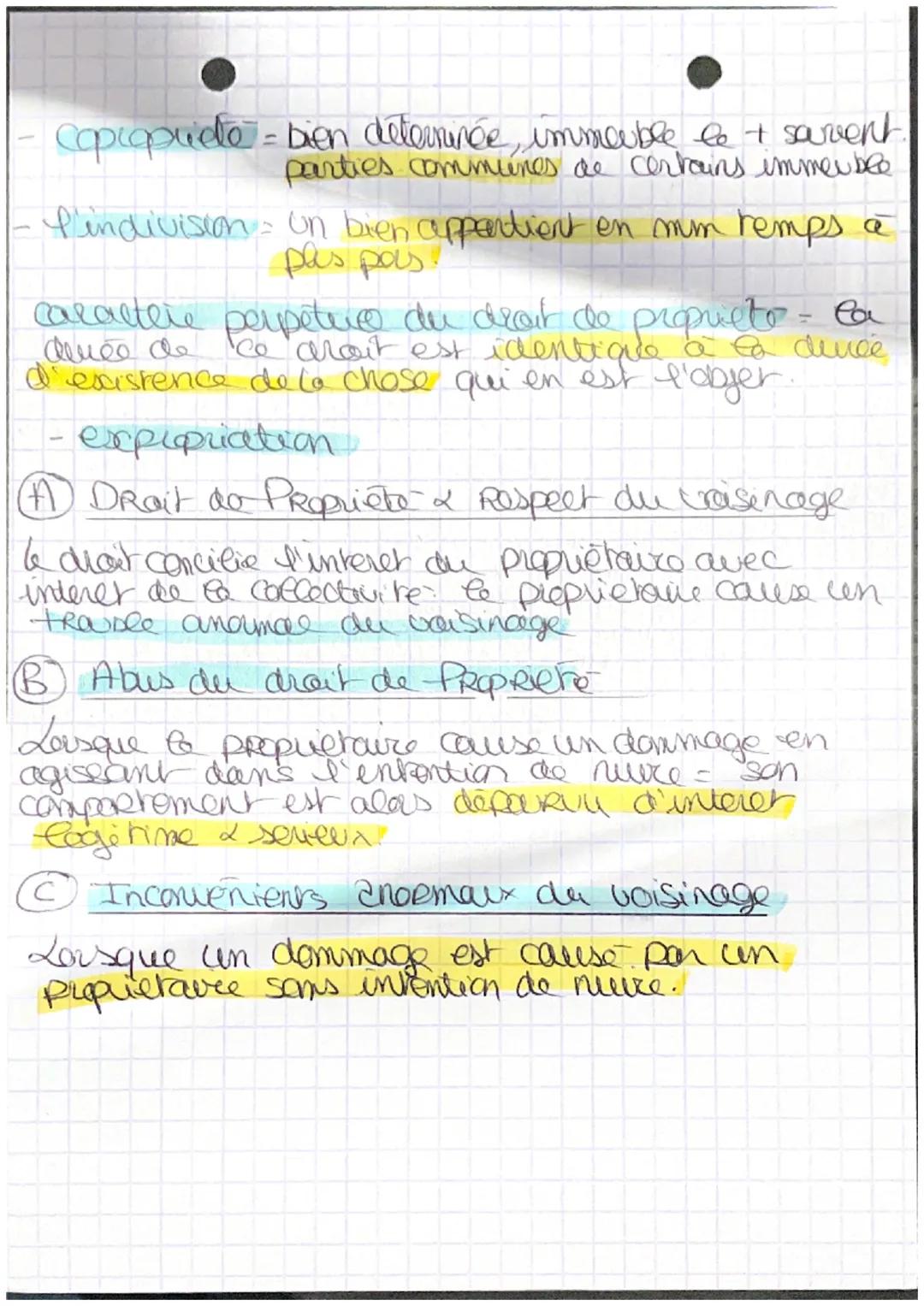 Chap 9
le droit de propuete
Sur es bens corpreas
DROIT
DRat de propuete - drait de jour et disposer des
choses de la manice la plus
absolue.