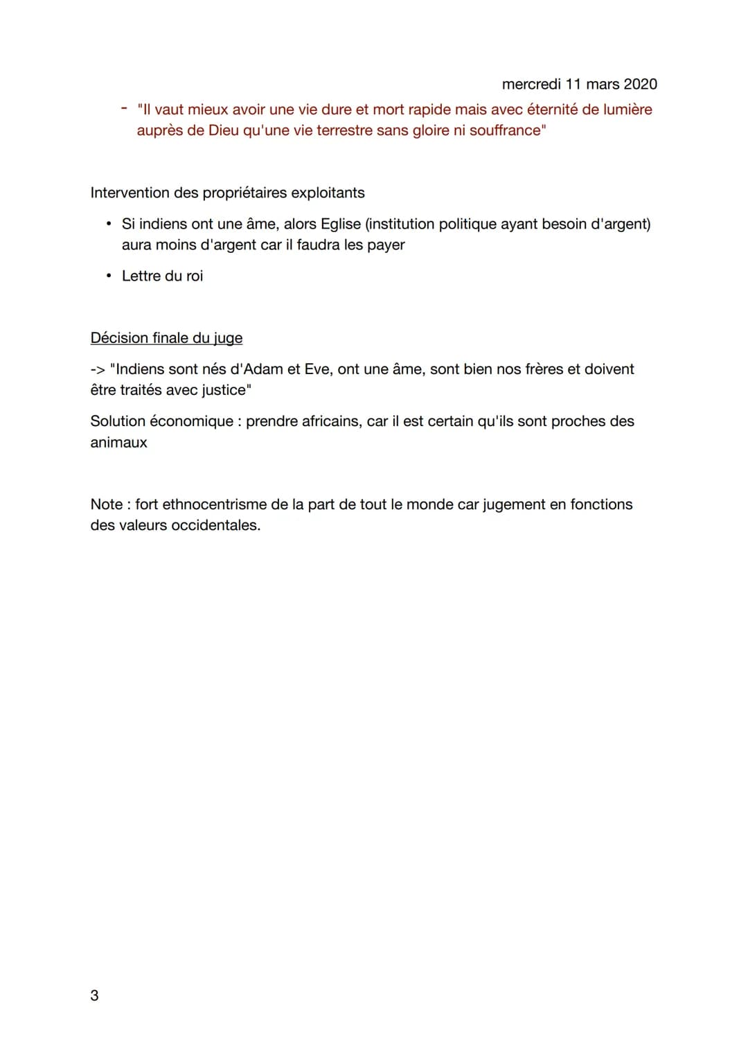 La controverse de Valladolid
Bartolomé de Las Casas (dominicain) -> humaniste
Discours des massacres par l'émotion
- But : or (que font-ils 