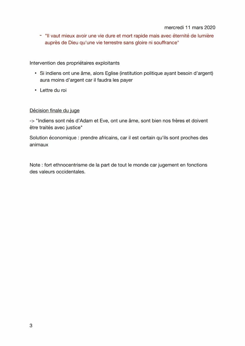 La controverse de Valladolid
Bartolomé de Las Casas (dominicain) -> humaniste
Discours des massacres par l'émotion
- But : or (que font-ils 
