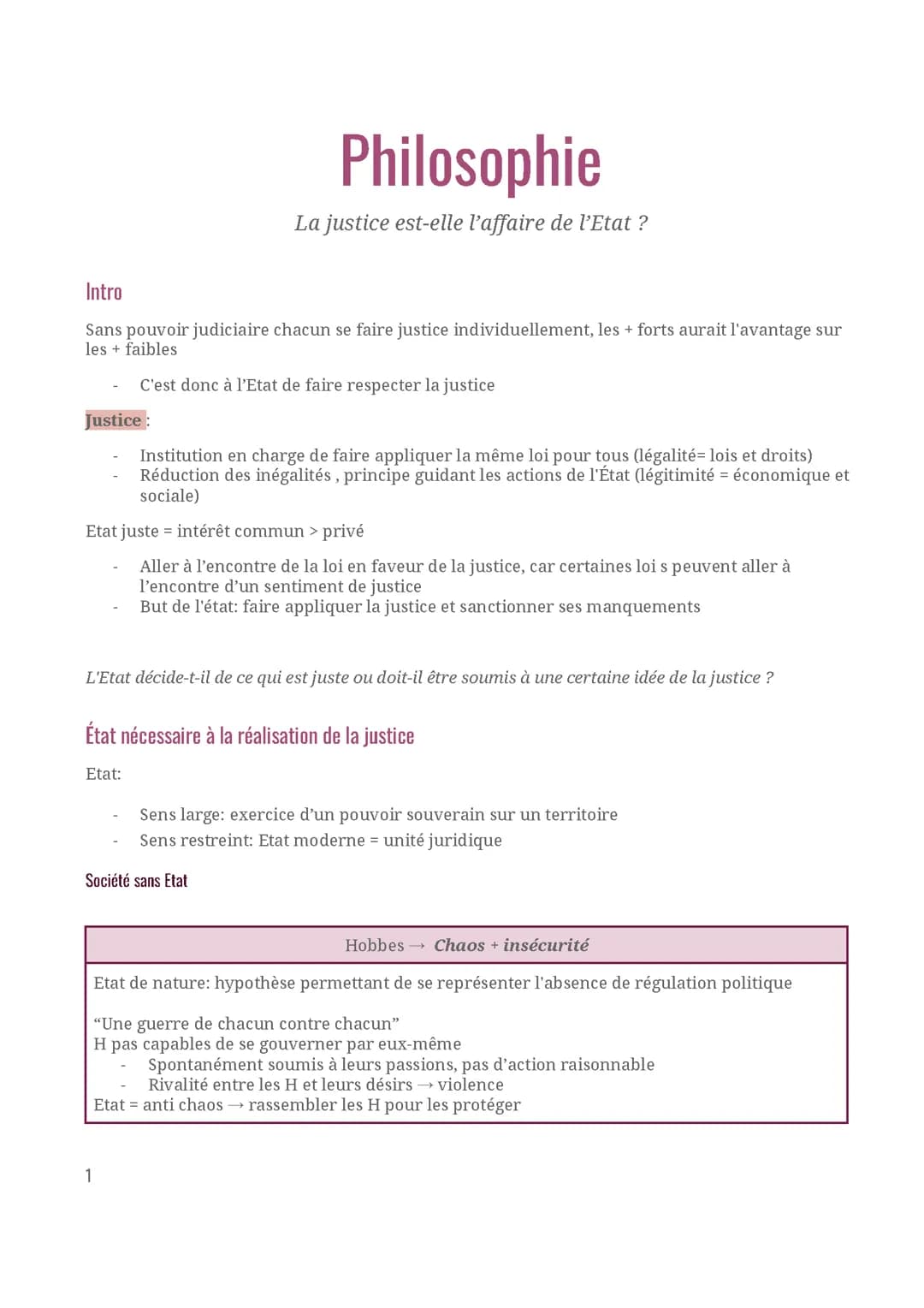 justice et état 