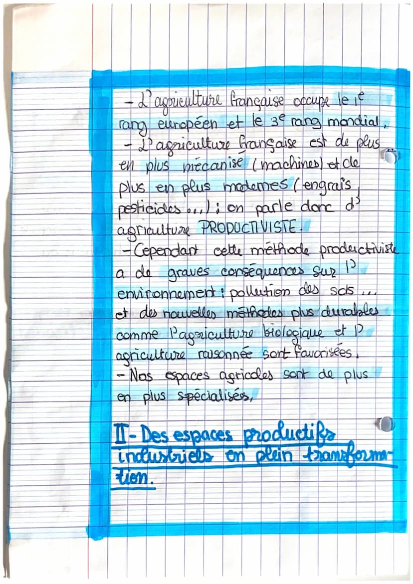 Geographie
chap 2.
Les espaces productif
français dans la
mondialisation.
Espace productif espace aménagé
et mis en valeus pour une activité