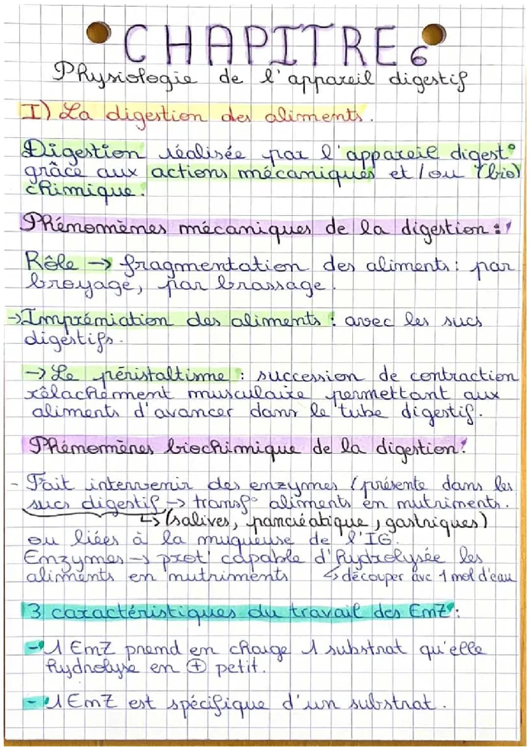 Physiologie de l’appareil digestif BPH