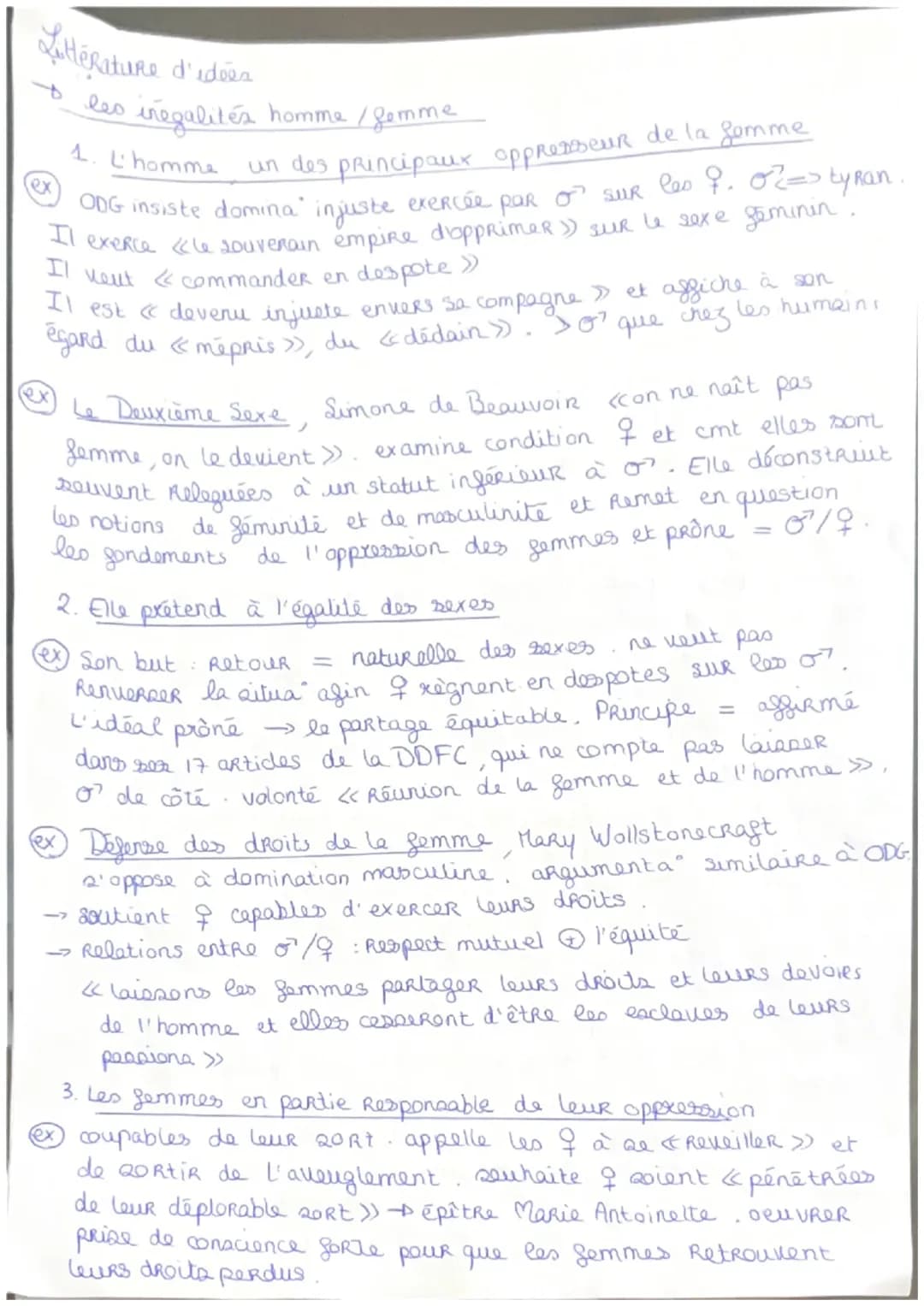 Dissertation Olympe de Gouges : Sujets, Corrigés et Fiches PDF