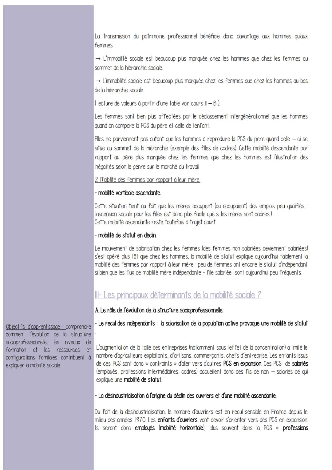 Chapitre 5 - Quels sont les caractéristiques contemporaines et les facteurs de la
mobilité sociale ?
Définitions / Mots Clefs/ - Comment déf