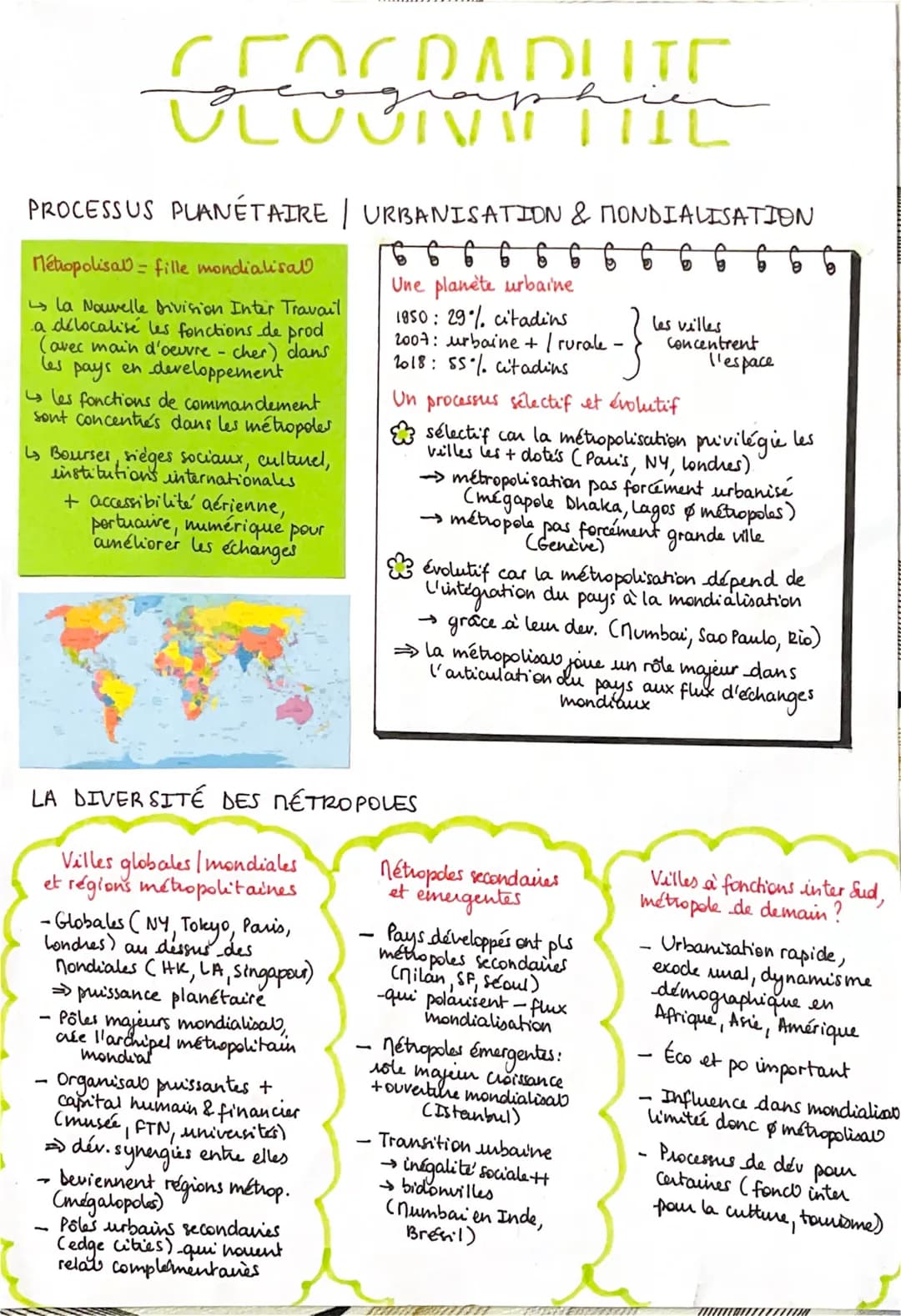 CROCRADUITE
€
ULUDING MIL
PROCESSUS PLANÉTAIRE | URBANISATION & MONDIALISATION
Metropolisal= fille mondialisal
la Nouvelle Division Inter Tr