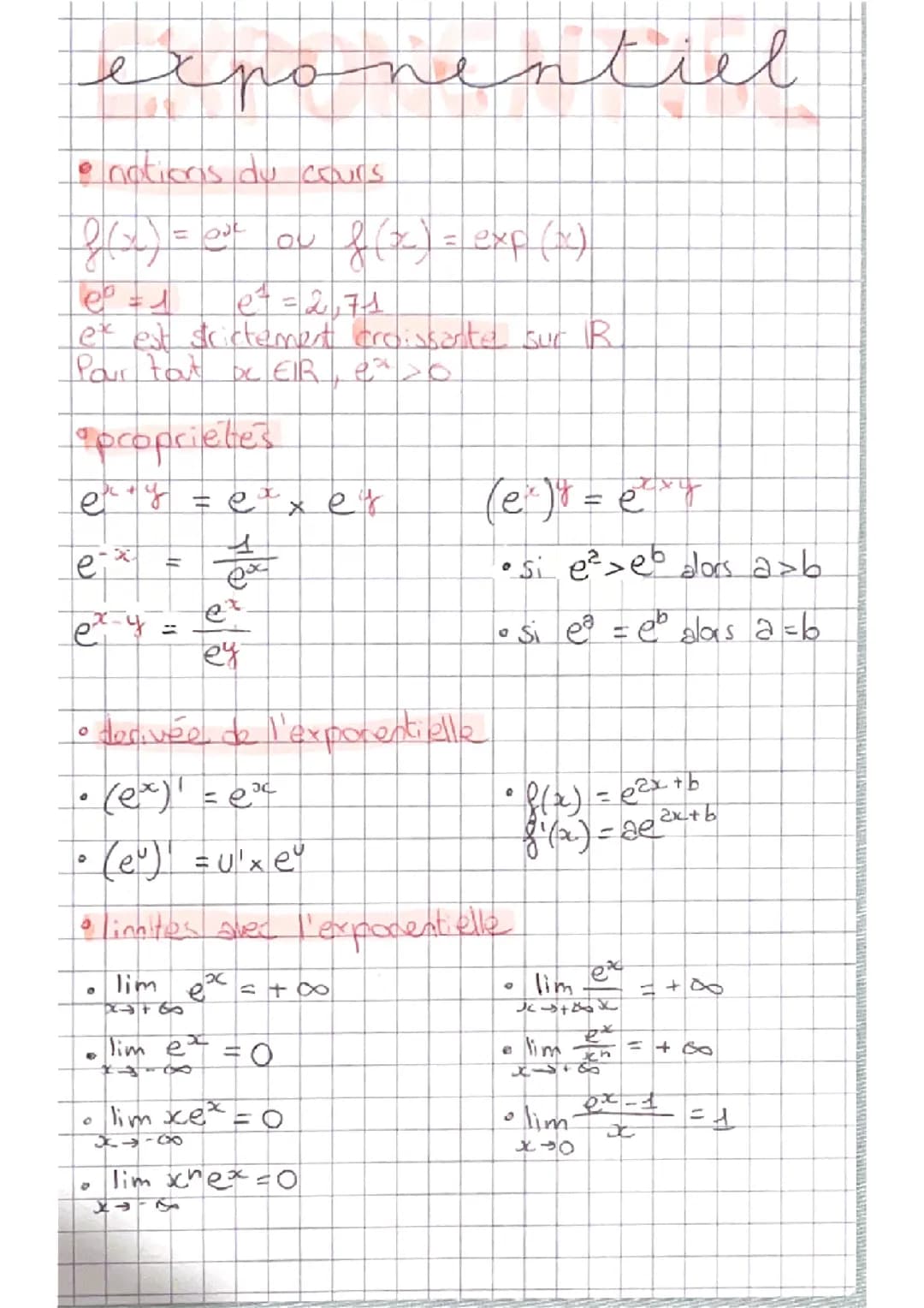 fonction exponentielle 
