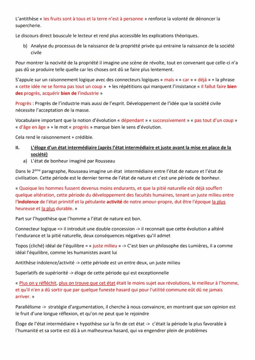 Extrait de la seconde partie du « Discours sur l'origine et les fondements de l'inégalité
parmi les hommes >>
Le premier qui, ayant enclos u