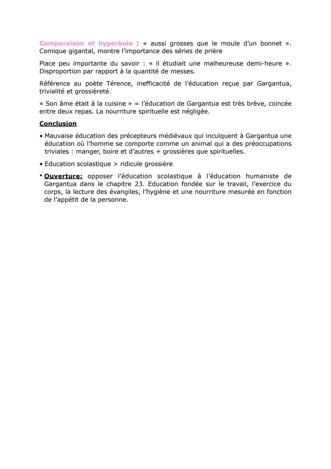 <h2 id="lducationdegargantuaanalyselinaire">L'éducation de Gargantua Analyse Linéaire</h2>
<p>Rabelais, un écrivain humaniste, a publié "Gar