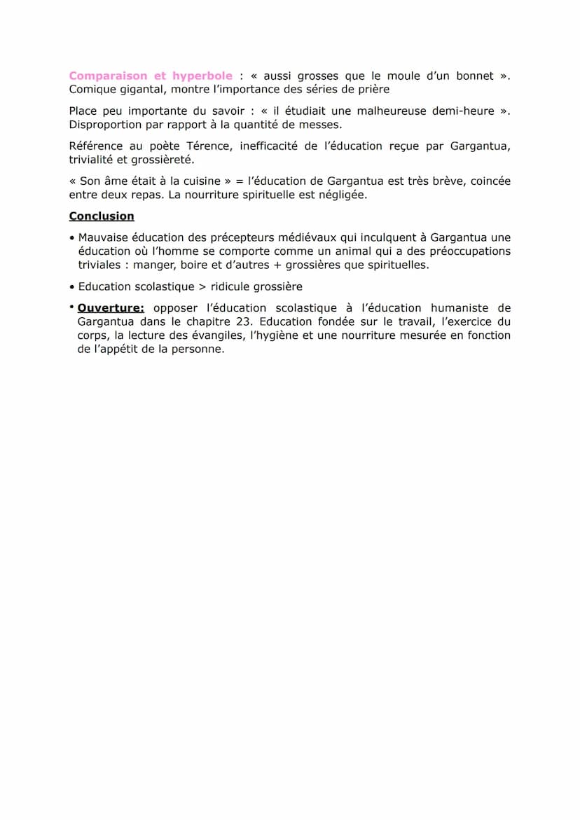 <h2 id="lducationdegargantuaanalyselinaire">L'éducation de Gargantua Analyse Linéaire</h2>
<p>Rabelais, un écrivain humaniste, a publié "Gar