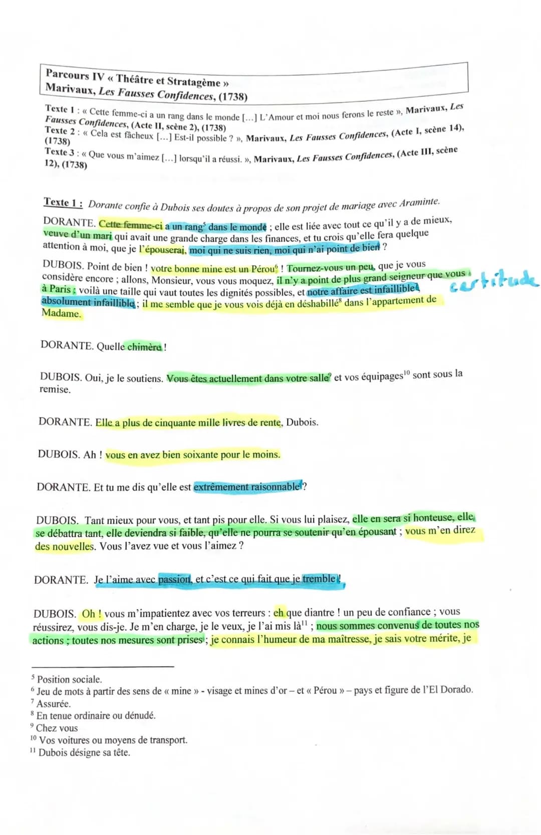 Les Fausses Confidences résumé et analyse pour le bac de français