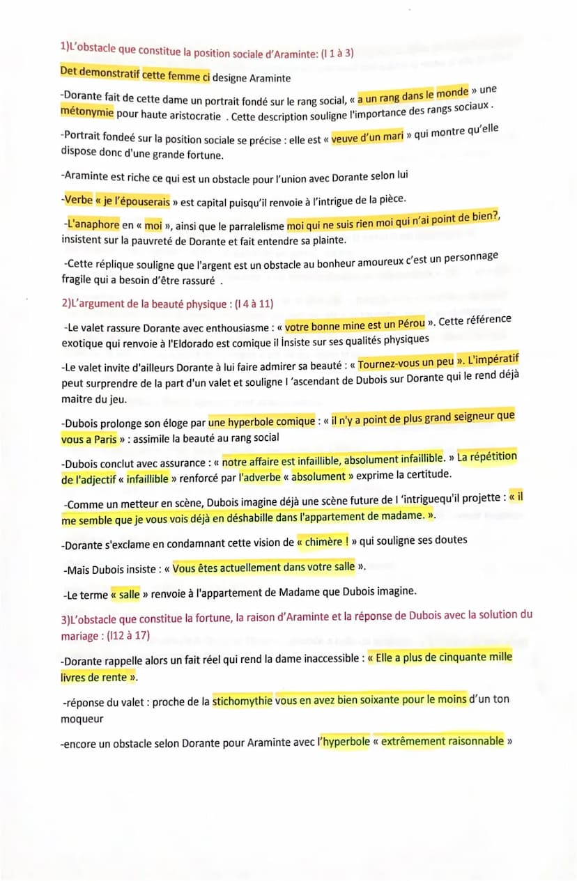 Parcours IV « Théâtre et Stratagème »
Marivaux, Les Fausses Confidences, (1738)
Texte 1: « Cette femme-ci a un rang dans le monde [...] L'Am