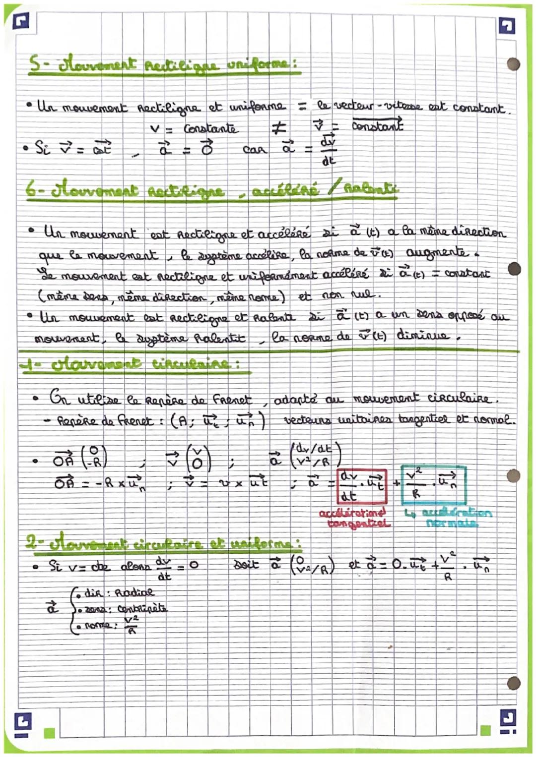 # cinématique

1- Référentiel et repère:

• On associt au Référentiel un repère :

-d'espace: (0;$\vec{i}$;$\vec{j}$;$\vec{k}$)←vecteurs uni
