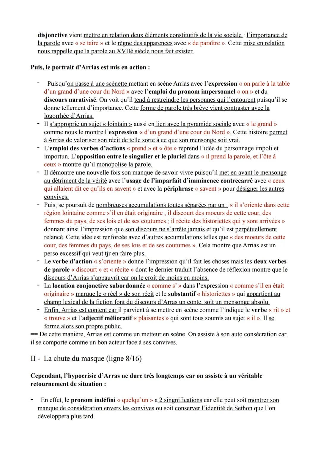 Introduction :
Texte 5 «<Arrias », Les Caractères, La Bruyère
La deuxième moitié du XVIIè siècle est caractérisée par le mouvement du classi