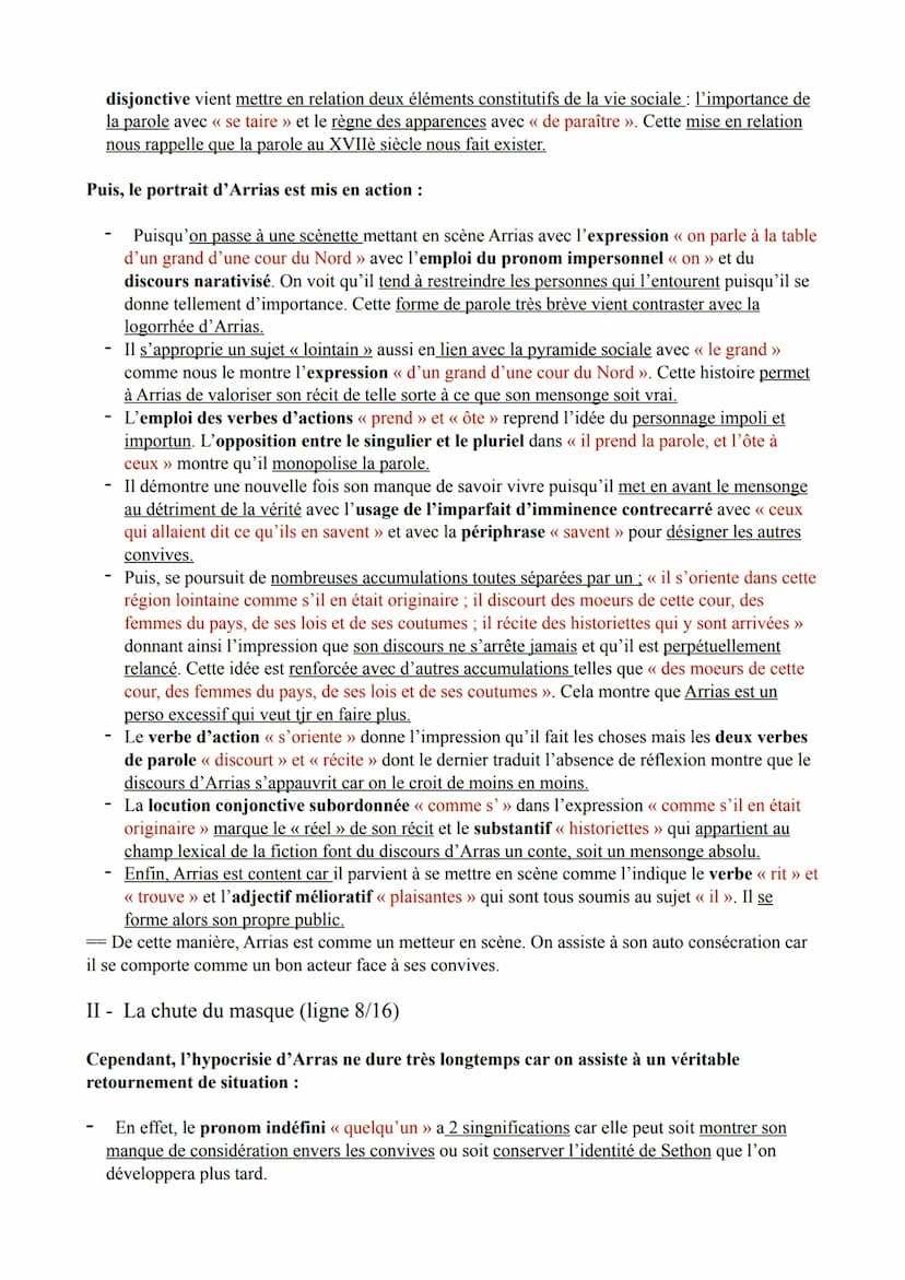 Introduction :
Texte 5 «<Arrias », Les Caractères, La Bruyère
La deuxième moitié du XVIIè siècle est caractérisée par le mouvement du classi
