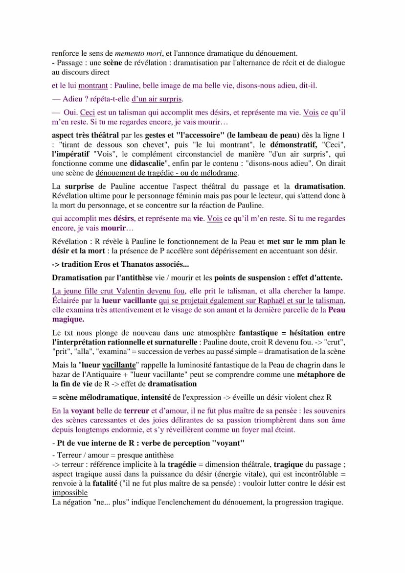 Balzac, La peau de chagrin, 1831
Les romans de l'énergie : création et destruction
1 ère lecture de l'extrait
Partie 3. L'agonie
Texte 3: Le