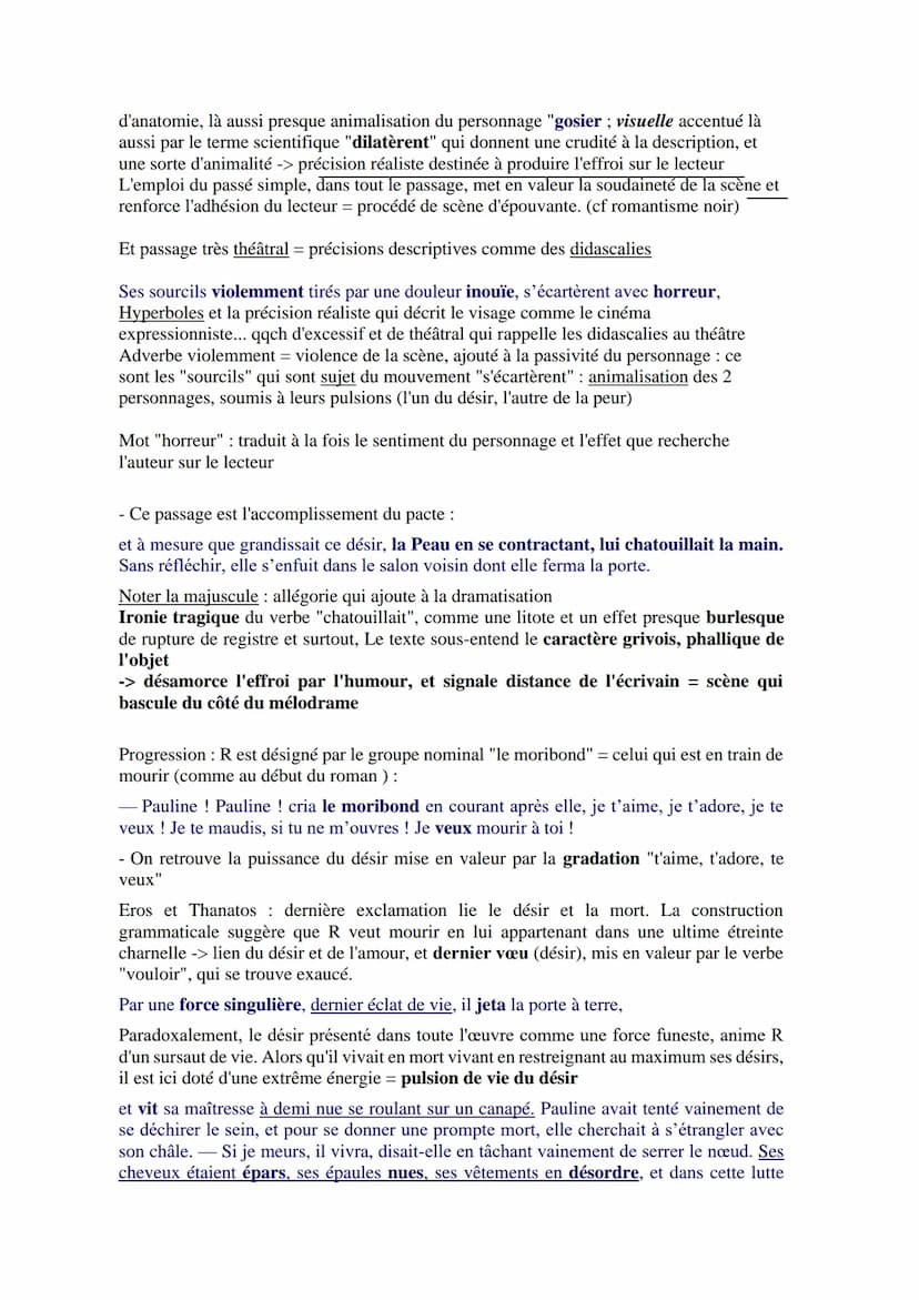 Balzac, La peau de chagrin, 1831
Les romans de l'énergie : création et destruction
1 ère lecture de l'extrait
Partie 3. L'agonie
Texte 3: Le