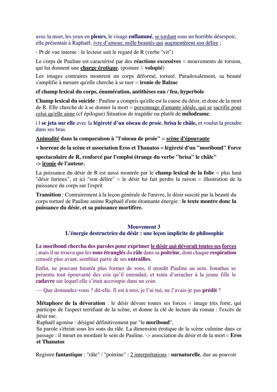 Balzac, La peau de chagrin, 1831
Les romans de l'énergie : création et destruction
1 ère lecture de l'extrait
Partie 3. L'agonie
Texte 3: Le