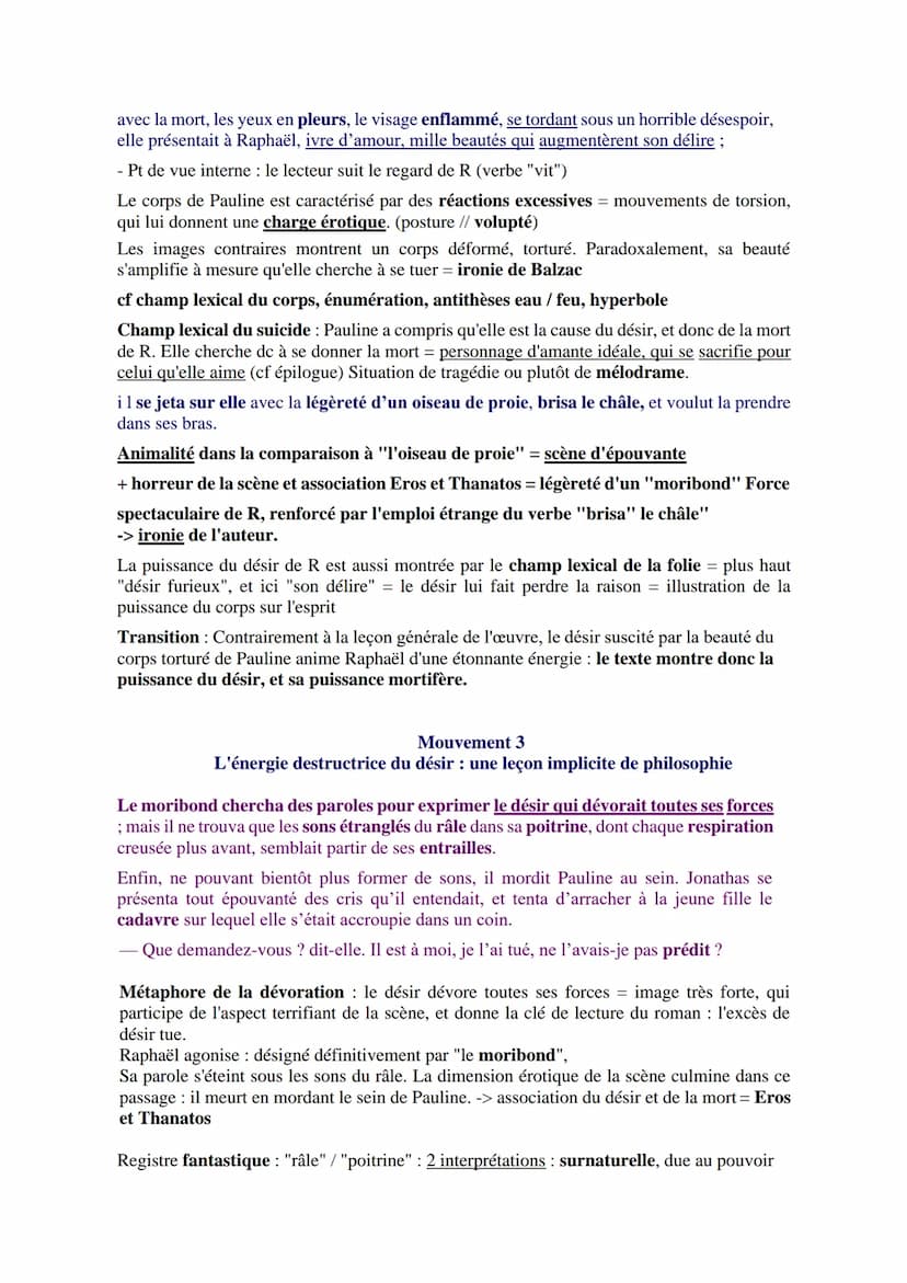 Balzac, La peau de chagrin, 1831
Les romans de l'énergie : création et destruction
1 ère lecture de l'extrait
Partie 3. L'agonie
Texte 3: Le