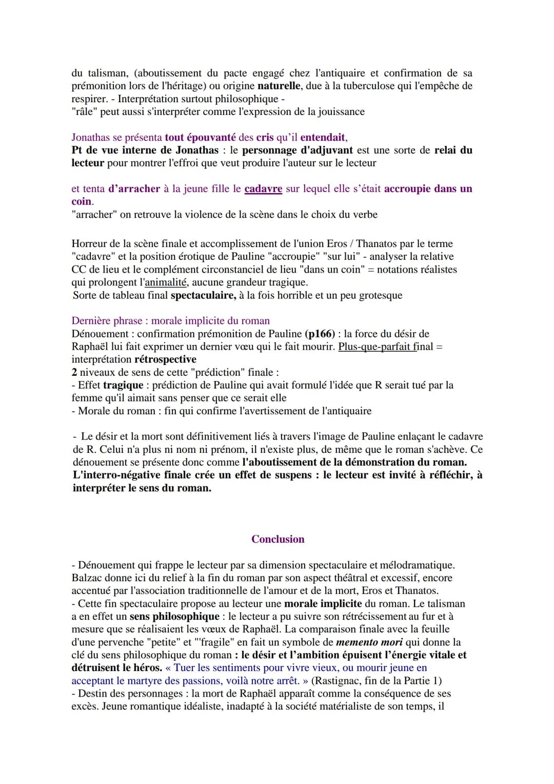 Balzac, La peau de chagrin, 1831
Les romans de l'énergie : création et destruction
1 ère lecture de l'extrait
Partie 3. L'agonie
Texte 3: Le
