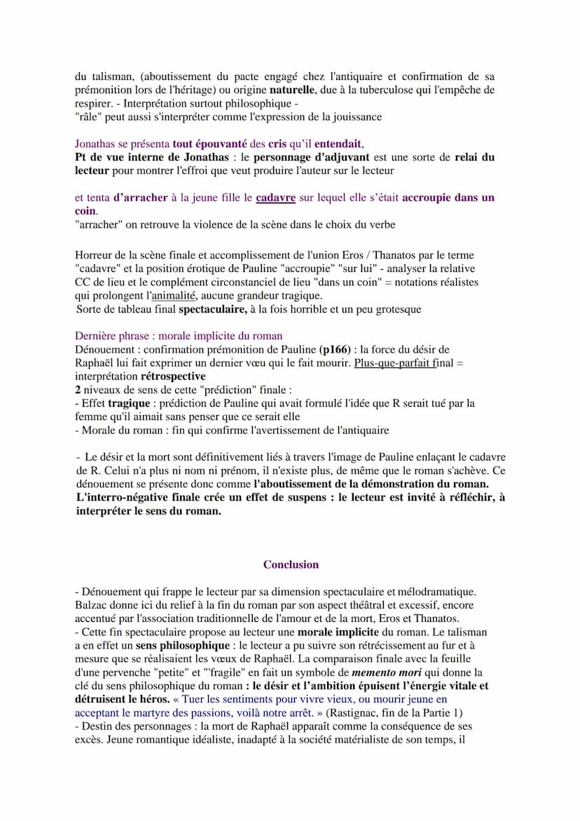 Balzac, La peau de chagrin, 1831
Les romans de l'énergie : création et destruction
1 ère lecture de l'extrait
Partie 3. L'agonie
Texte 3: Le