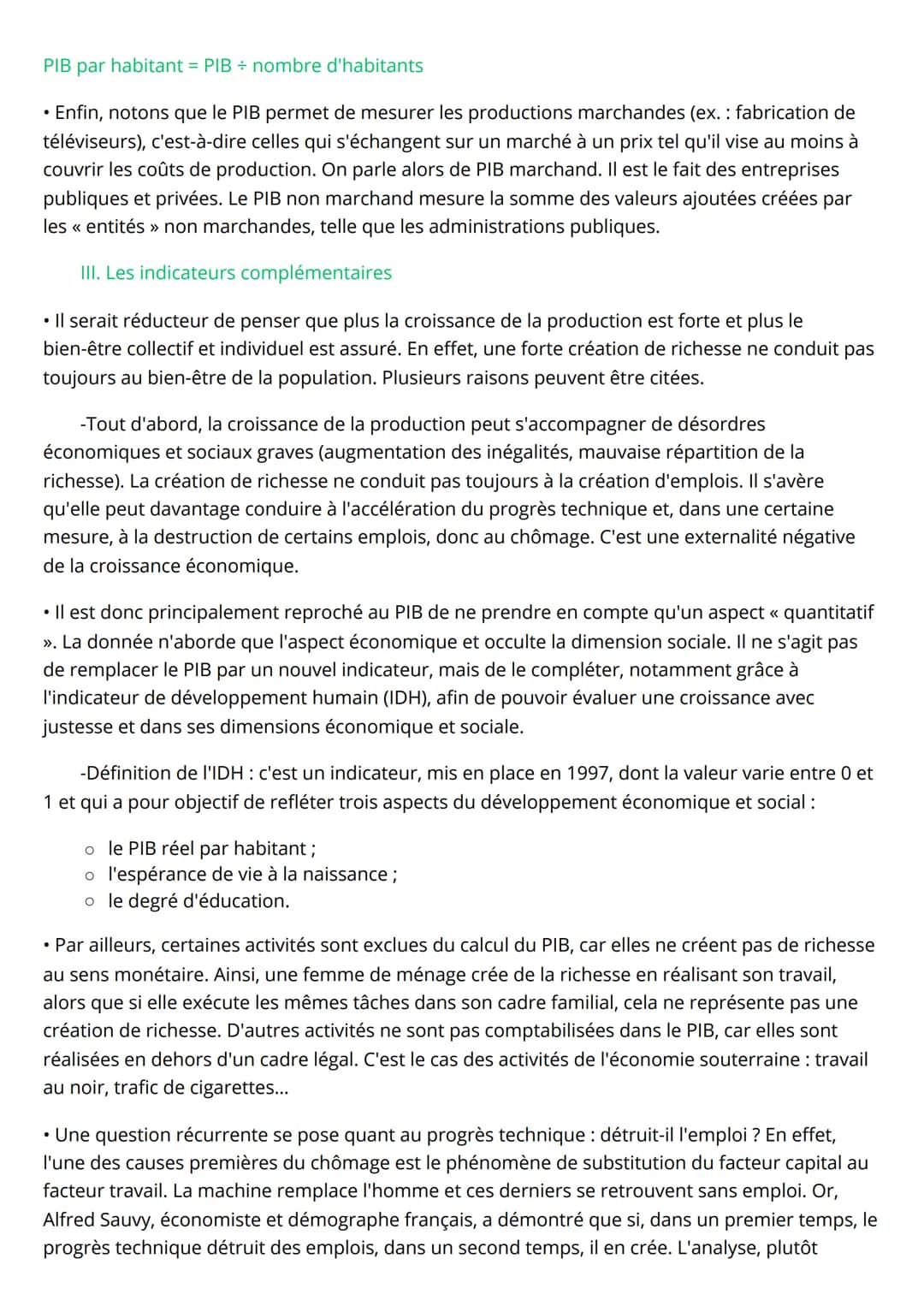 Synthèse
Thème 2: Comment la richesse sa crée-t-elle et se répartit-elle ?
PARTIE 2: LA MESURE DES RICHESSES PRODUITES PAR UN ÉCONOMIE.
I. L