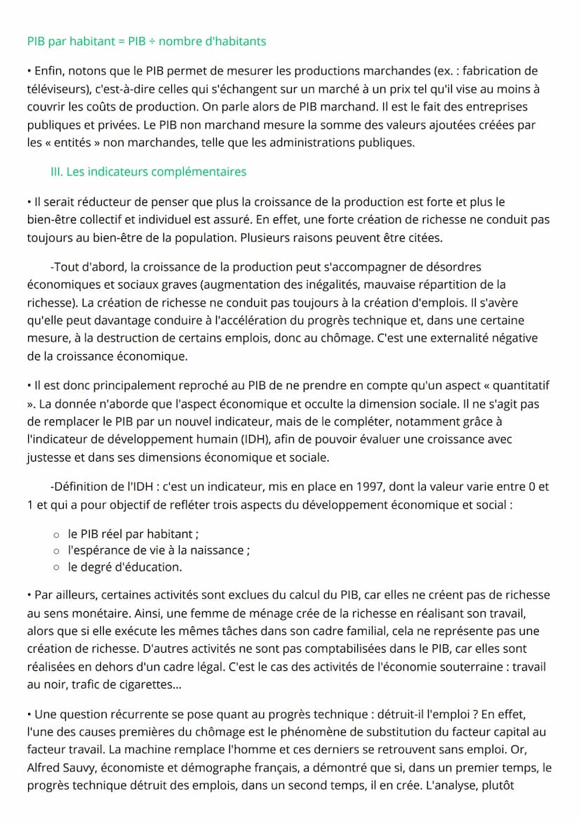 Synthèse
Thème 2: Comment la richesse sa crée-t-elle et se répartit-elle ?
PARTIE 2: LA MESURE DES RICHESSES PRODUITES PAR UN ÉCONOMIE.
I. L