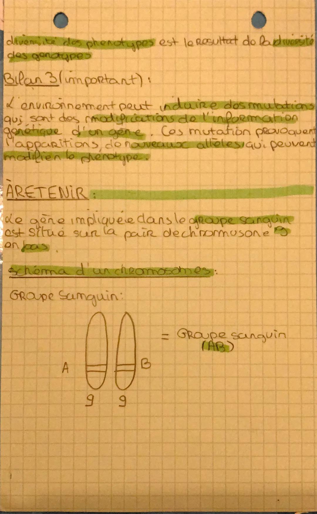 -21.
-SVT-
CHROMOSONES ET GENES
Comment les chromosone determinent aus
caractères hereditaire?
Bilan 1: (important)
Chaque chromosones conti
