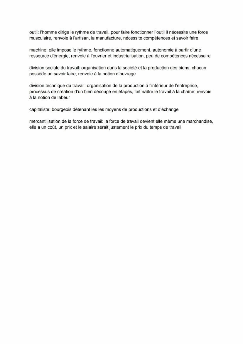DÉFINITIONS
Le travail
Travail (tripalium: instrument de torture ) il serait une peine, un fardeau que l'homme
chercherai à fuir
tout un ens