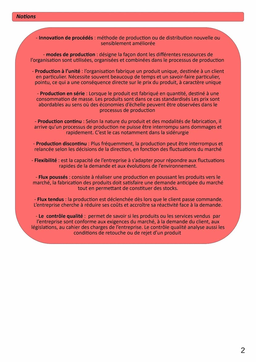 Thème 1
CHAP 3
LIMAUX Oriane
Quels choix d'organisation de la production peut
concilier flexibilité et qualité
Les organisations opèrent des