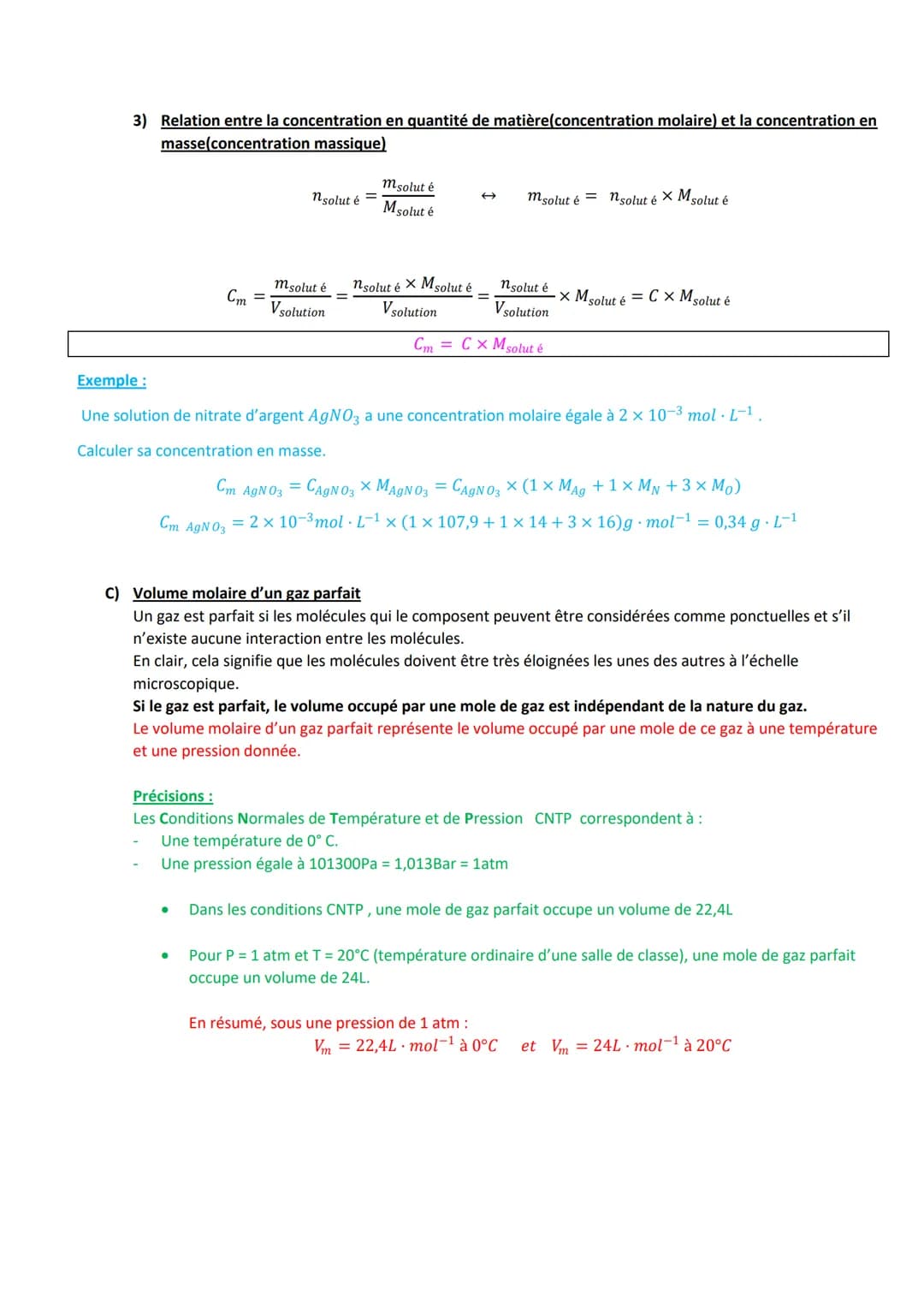 CHAPITRE 1: LA QUANTITE DE MATIERE
A) Masse molaire d'une espèce chimique
1) La constante d'Avogadro
Pour compter les entités chimiques (ato