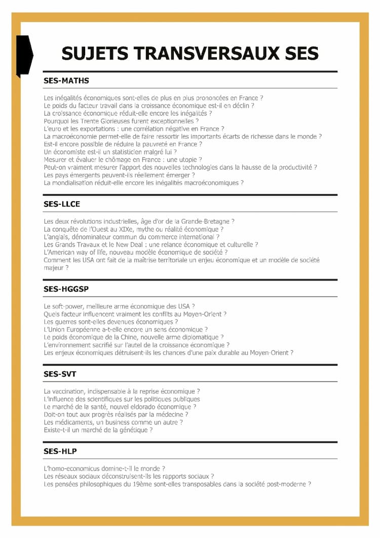 Know Exemples sujets de grand oral transversaux SES thumbnail