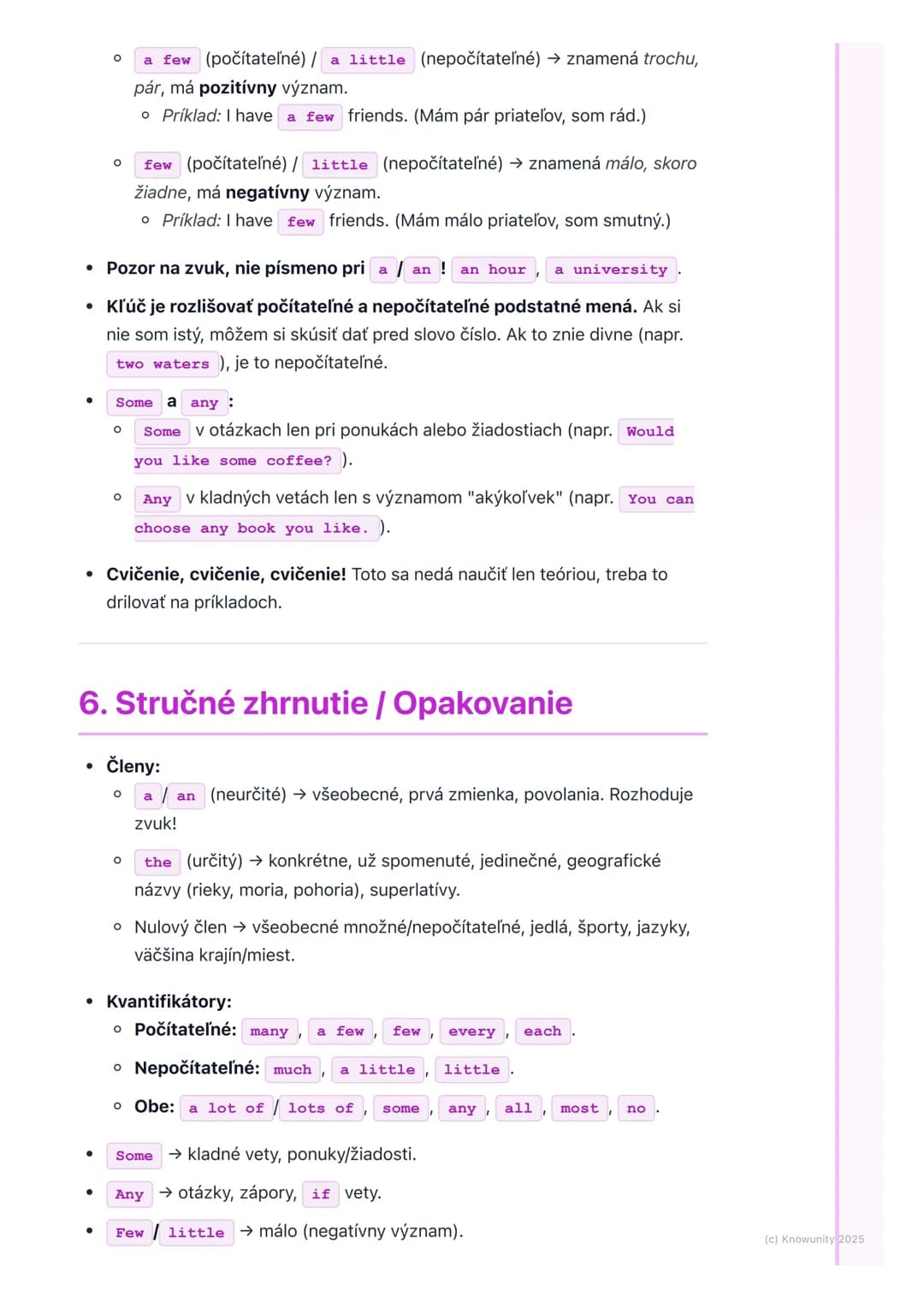 # Členy a kvantifikátory
(Articles and Quantifiers)

1. Prehľad / Úvod

Takže, dnes si prejdeme členy a kvantifikátory. Je to dosť dôležitá 