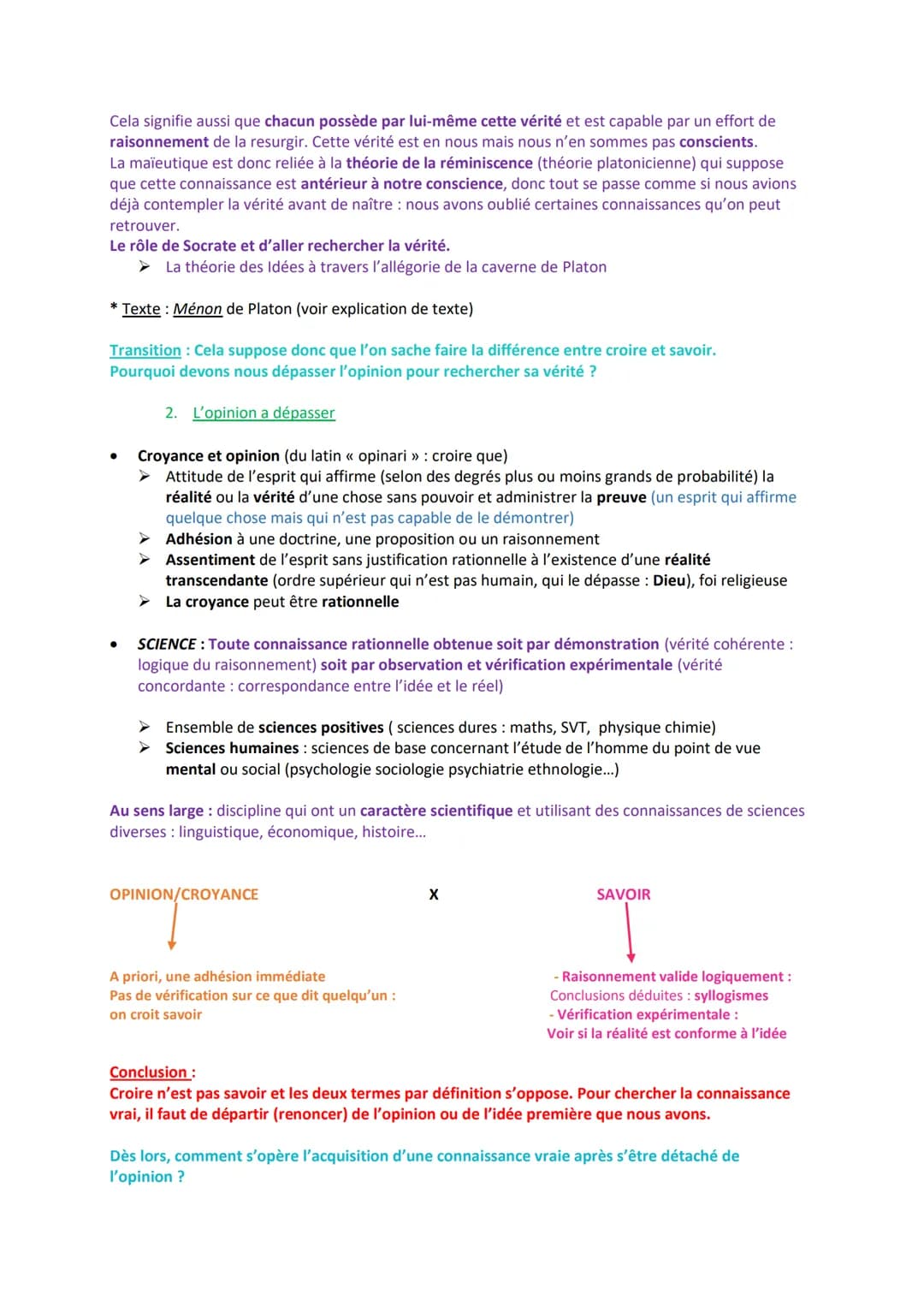 Problématique : peut-on accéder à une connaissance vraie ?
Introduction :
Parcours 1: La connaissance
1) Constat général : L'Homme recherche