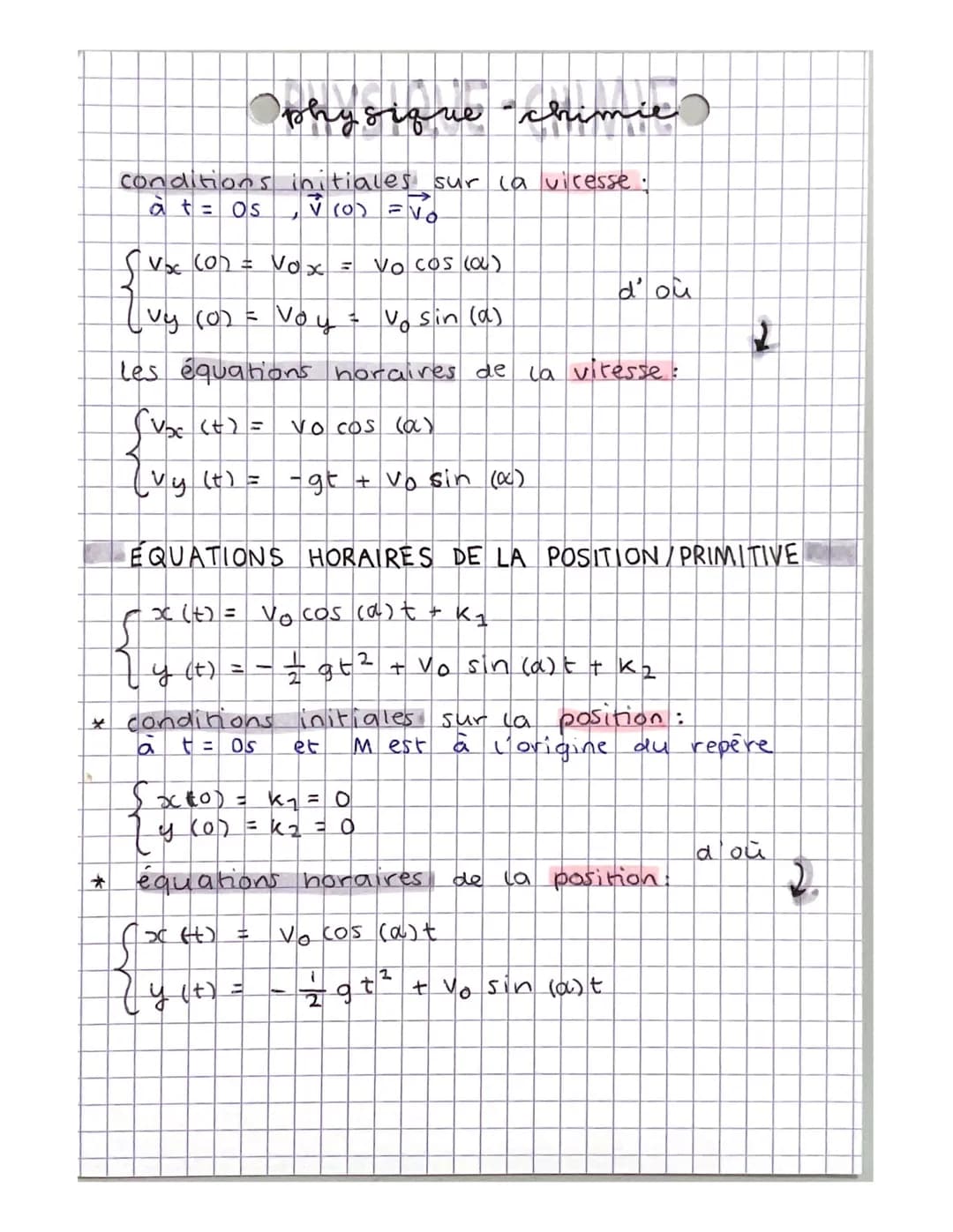 
<h2 id="utilisationdeladeuximeloidenewton">Utilisation de la deuxième loi de Newton</h2>
<p>Le schéma 1 représente le mouvement dans un cha