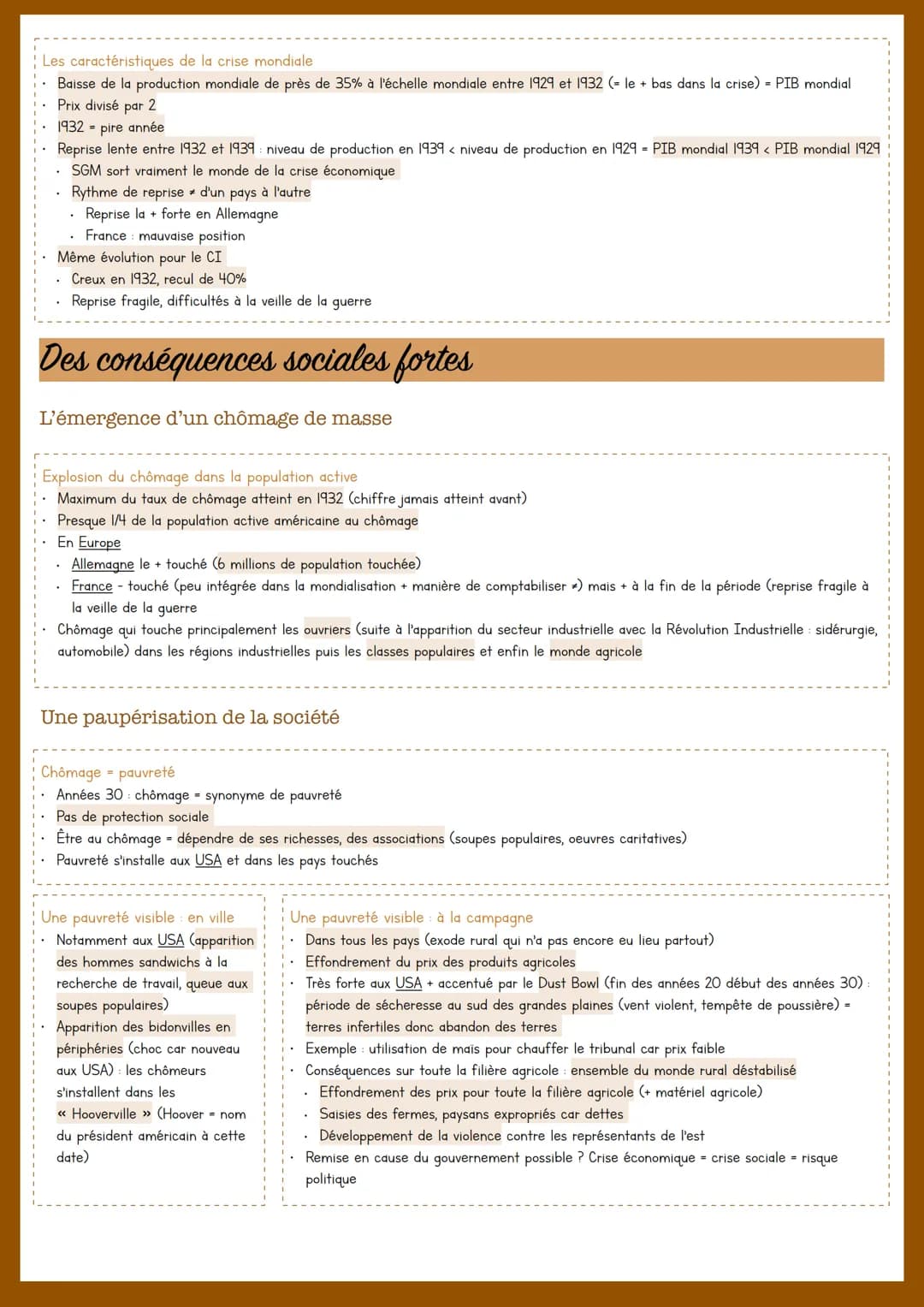 CHAPITRE 1: L'IMPACT DE LA CRISE DE 1929: DÉSÉQUILIBRES ÉCONOMIQUES ET SOCIAUX
Croissance économique
Augmentation annuelle du PIB
Ensemble d