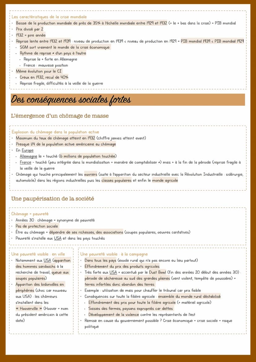 CHAPITRE 1: L'IMPACT DE LA CRISE DE 1929: DÉSÉQUILIBRES ÉCONOMIQUES ET SOCIAUX
Croissance économique
Augmentation annuelle du PIB
Ensemble d